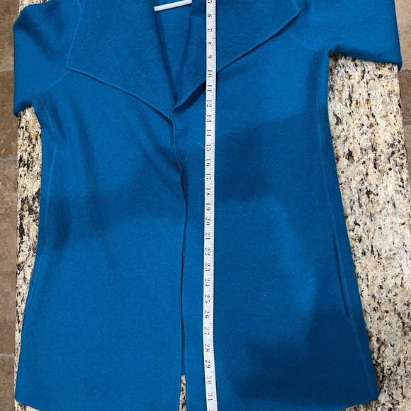 W by Worth Wool Jacket Size Small Dark Turquoise Blue - Picture 4 of 9